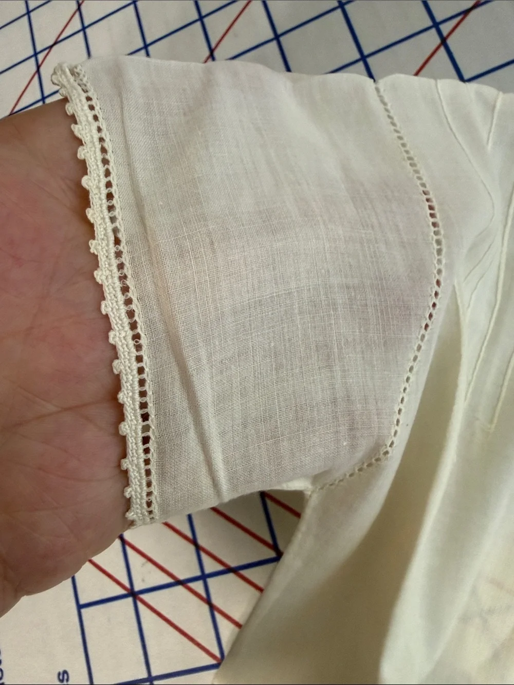 Antique 1920s Baby Shirt Hand Embroidered Batiste Heirloom Sewing Pintucks